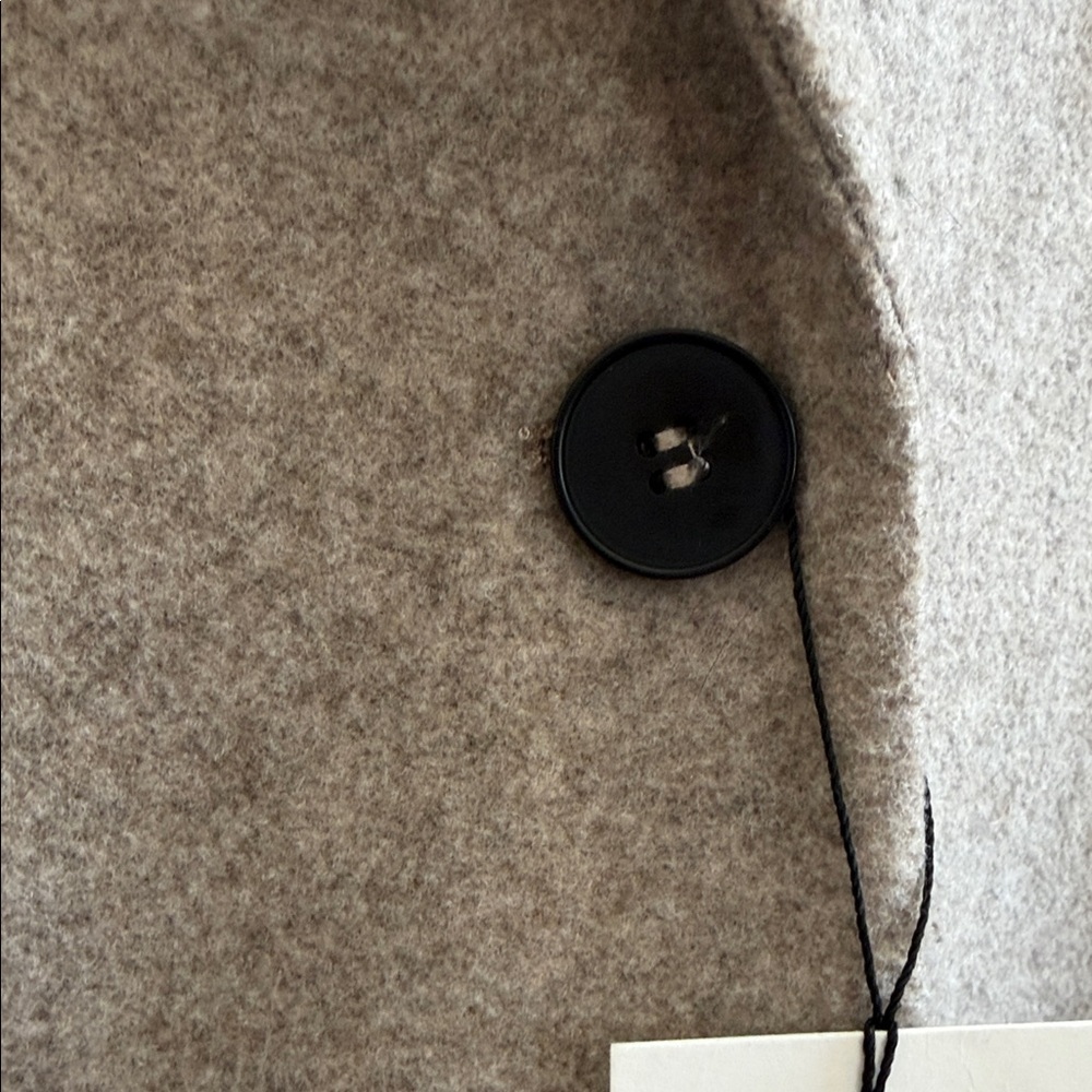 Zara Basic Soft Coat Front Button Beige Classic T… - image 11